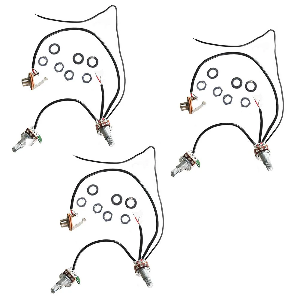3-Pack Economy 500K Volume/Tone/Jack Harness | 3-Pack Bundle