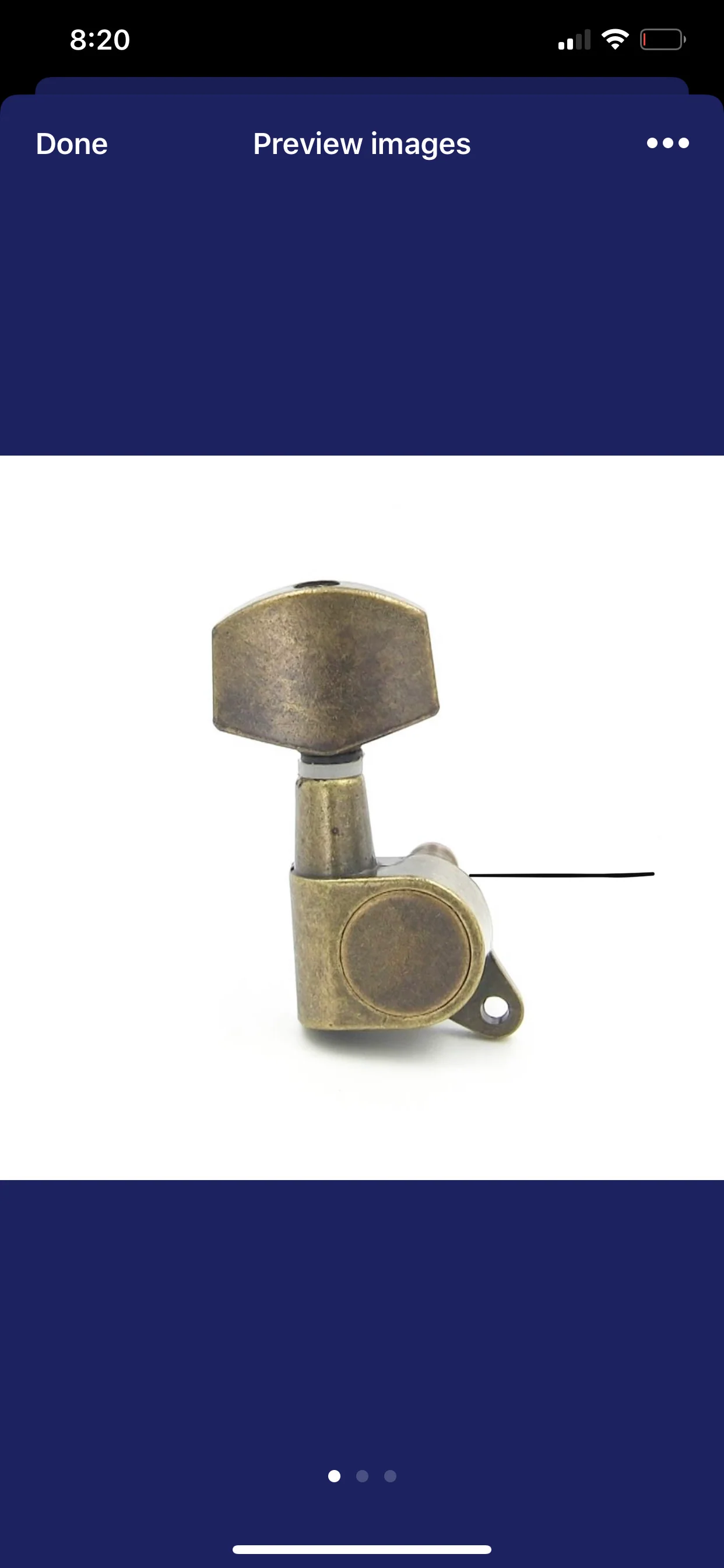 Antique Brass Finish Tuner | Right - Image 2