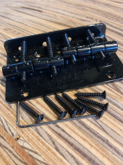 Four String Bass Bridge | Chrome or Black - Image 3