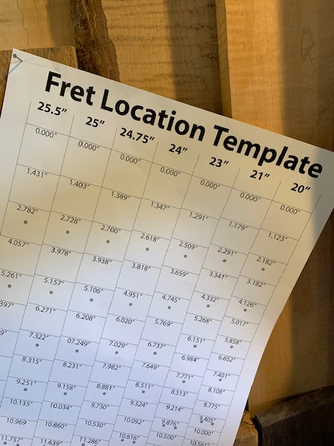 Paper Fret Location Template - Image 2