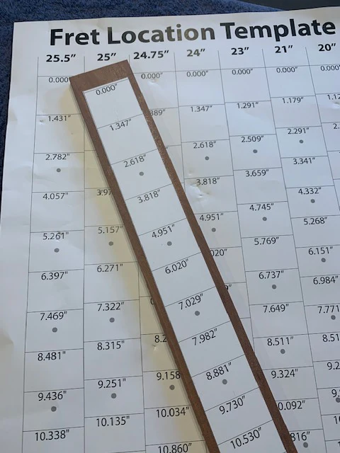 Paper Fret Location Template - Image 3