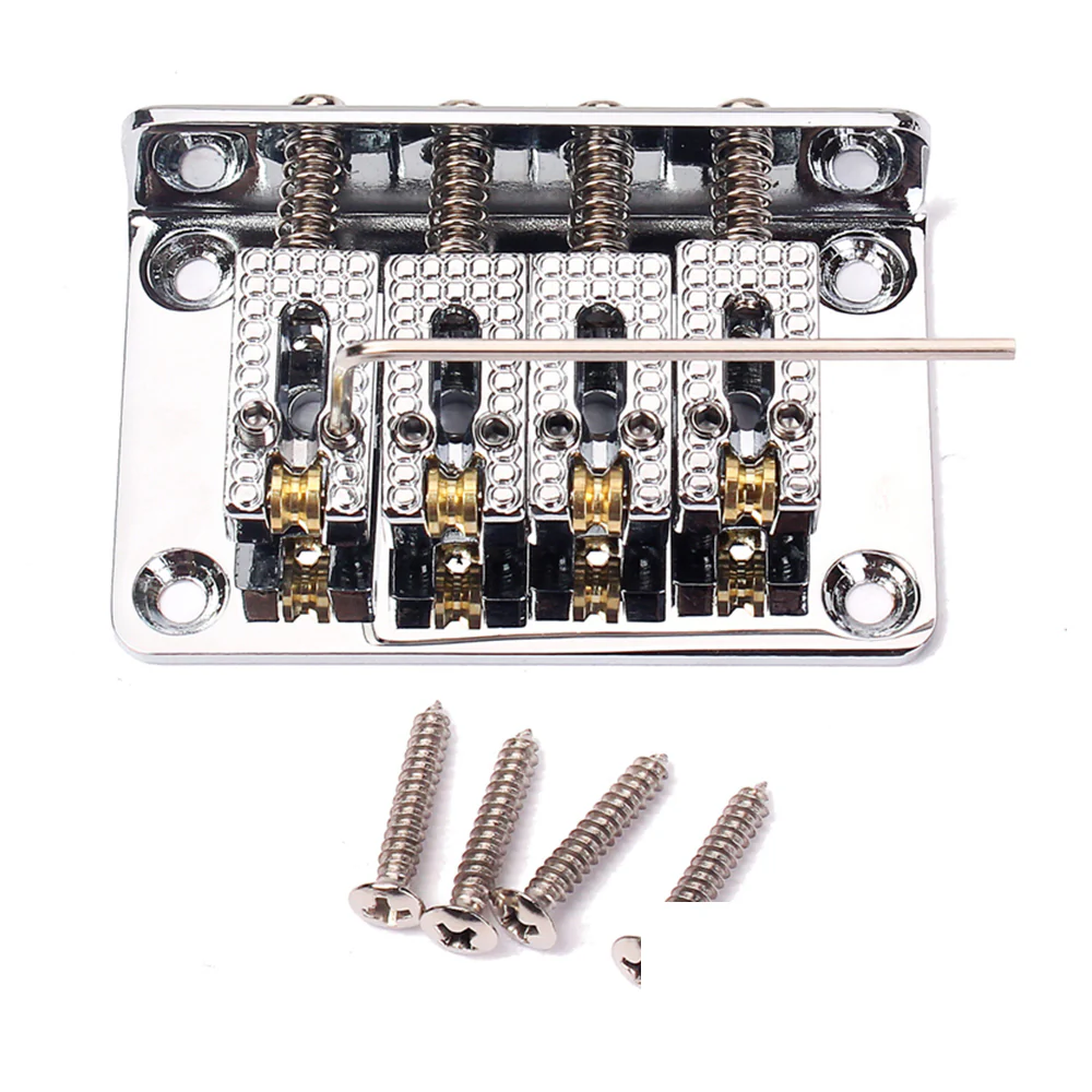 4-String Roller Bridge | Chrome - Image 4