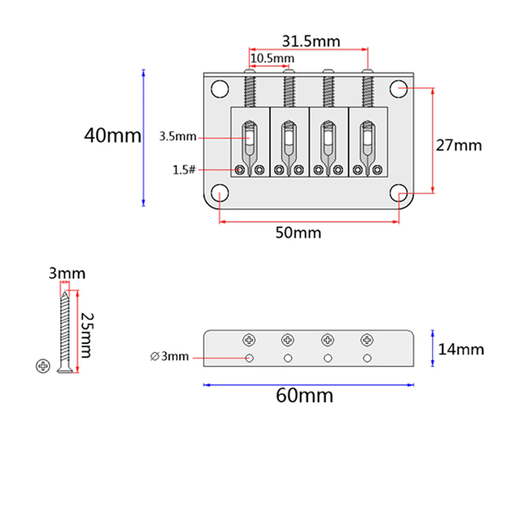 4-String Bridge | Black - Image 7