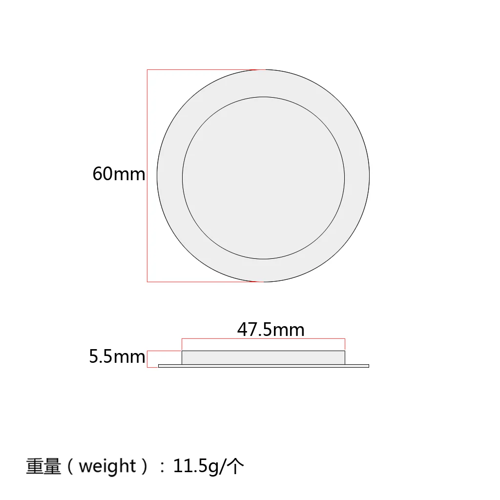 Pair Of 2.25" Sound Hole Cover | Black - Image 6