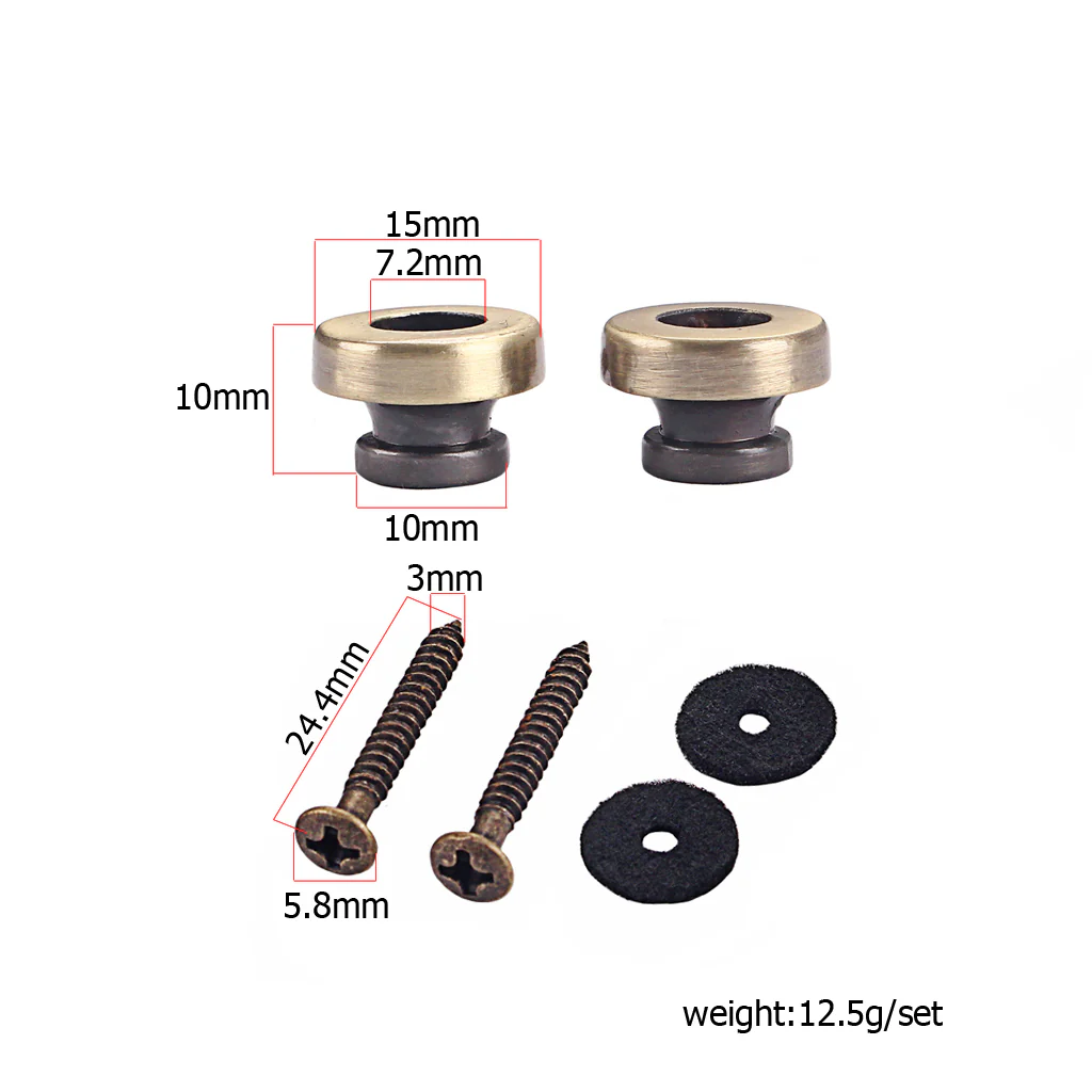 Antique Brass Finish Strap Buttons - Image 3