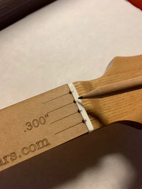Nut string spacing template